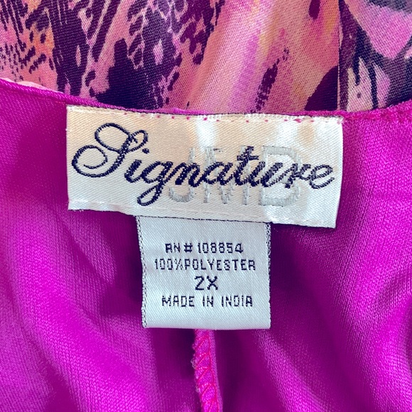 JMB Collection Summer Boho Flowy Plus Size 2X Sleeveless Lined Floral Maxi Dress - Picture 9 of 10